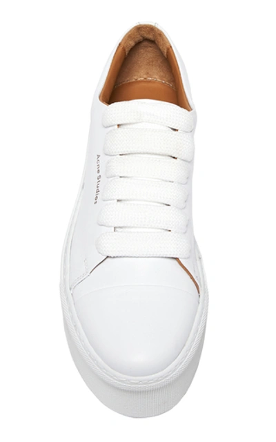 Shop Acne Studios Drihanna Logo-printed Leather Sneakers In White