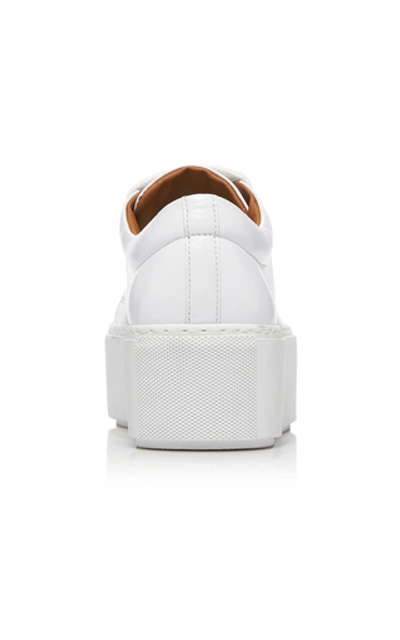 Shop Acne Studios Drihanna Logo-printed Leather Sneakers In White