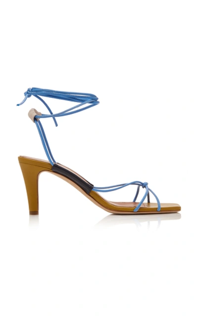 Shop Malone Souliers Camila Leather Sandals In Blue