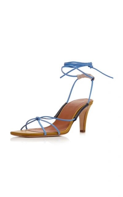 Shop Malone Souliers Camila Leather Sandals In Blue
