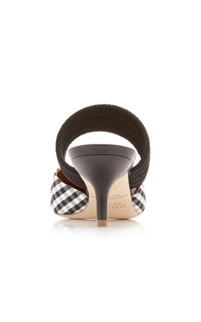 Shop Malone Souliers Maisie Luwolt Gingham Mules In Black/white