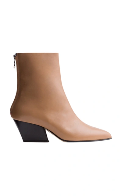Shop Aeyde Dahlia Leather Boots In Neutral
