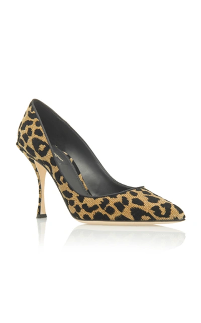 Shop Dolce & Gabbana Leopard Faille Pumps In Animal