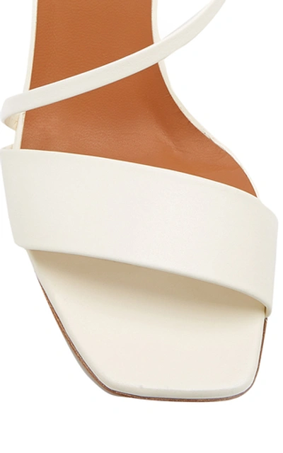 Shop Neous Thallis Gold-tone Leather Sandals In White
