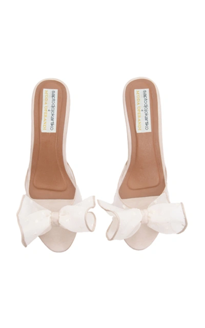 Shop Saptodjojokartiko M'o Exclusive: Sitta Organza Sandals In White
