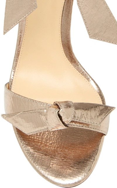 Shop Alexandre Birman Clarita Leather Sandal In Gold