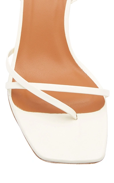 Shop Neous Meira Leather Slingback Sandals In White