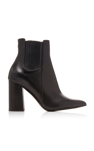 Shop Tabitha Simmons Noa Leather Ankle Boots In Black