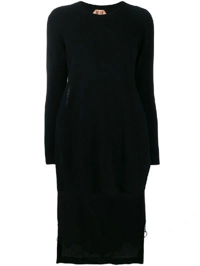 Shop N°21 Nº21 Two-layer Knitted Dress - Black