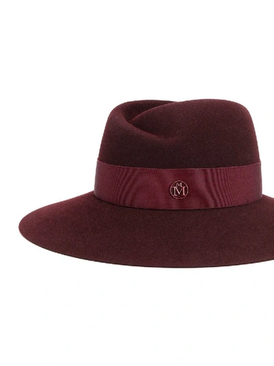 Shop Maison Michel Virginie Fedora Hat In Red