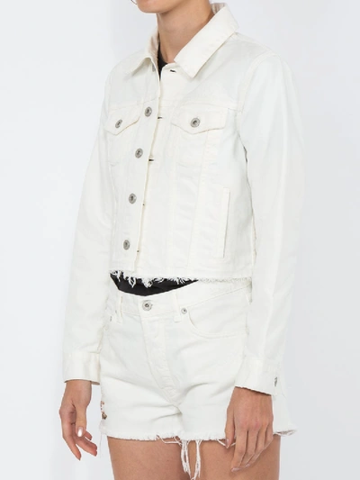 Shop Off-white Cropped Denim Jacket