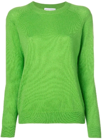 Shop Alexandra Golovanoff Cashmere Knit Sweater In Green