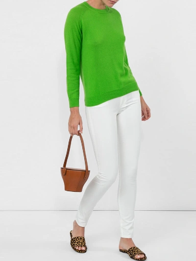 Shop Alexandra Golovanoff Cashmere Knit Sweater In Green