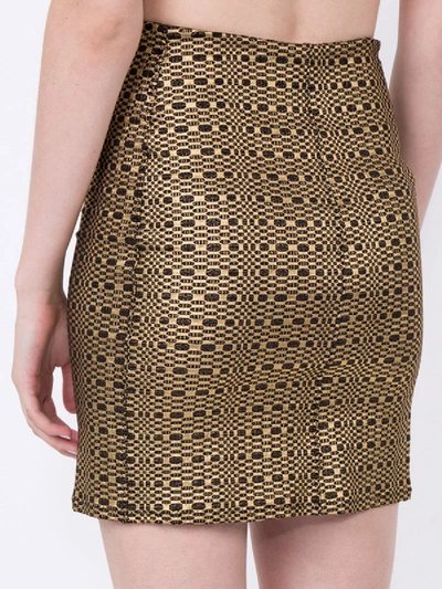 Shop Lisa Marie Fernandez Metallic Zip Mini Skirt