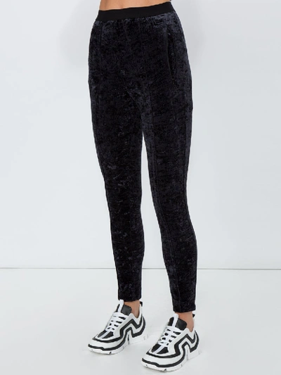 Shop Balenciaga Branded Waist Leggings In Black