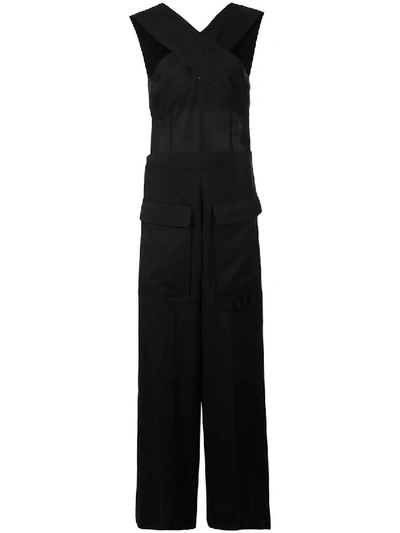 Shop Sonia Rykiel Crisscross Jumpsuit In Black