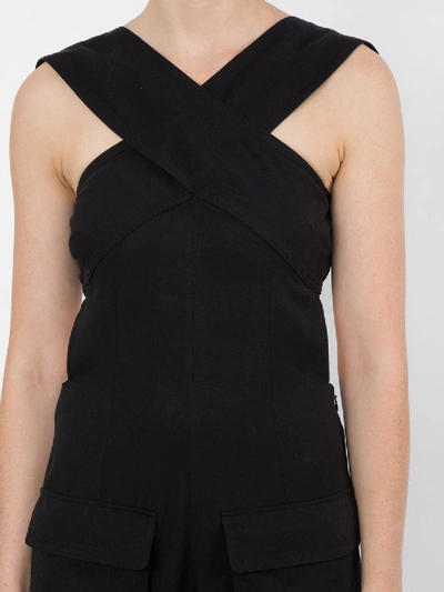 Shop Sonia Rykiel Crisscross Jumpsuit In Black