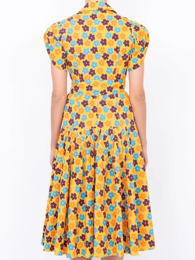 Shop Lhd Yellow Retro Blossom The Glades Dress