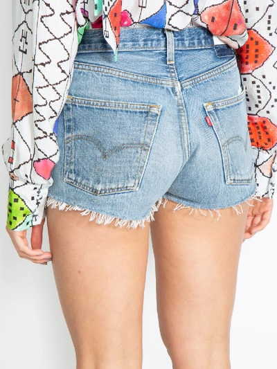 Shop Re/done Faded Shorts Blue