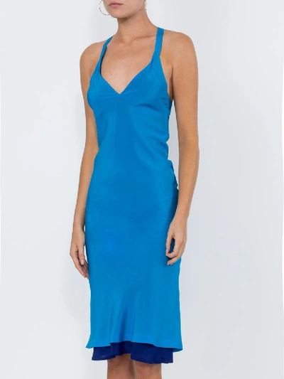 Shop Haider Ackermann Deep V-neck Dress In Blue
