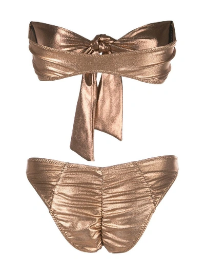 Shop Lisa Marie Fernandez Poppy Bikini In Gold