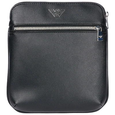 Shop Emporio Armani Men's Cross-body Messenger Shoulder Bag In Black