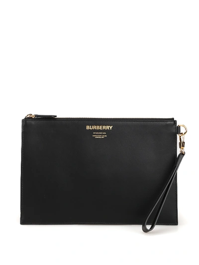 Shop Burberry Edin Horseferry Print Clutch In Black