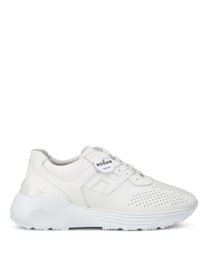 Shop Hogan Active One Total White Leather Sneakers