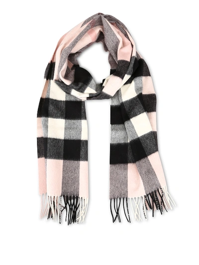 Shop Burberry Vintage Check Cashmere Scarf In Light Pink