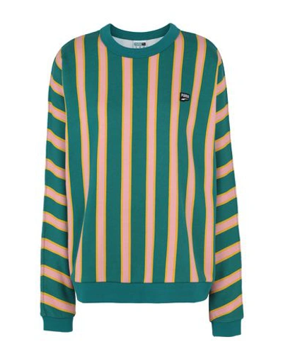 Shop Puma Sweatshirts In Green