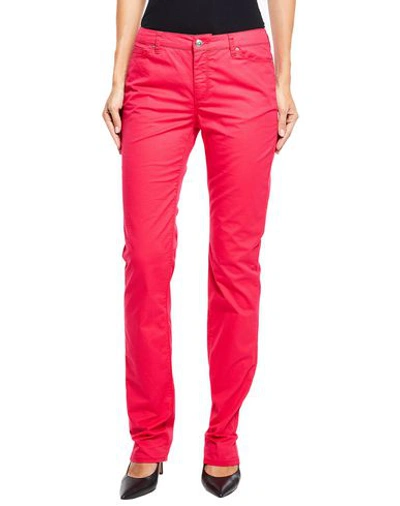 Shop Emporio Armani Woman Pants Fuchsia Size 23 Cotton, Polyester, Elastane In Pink