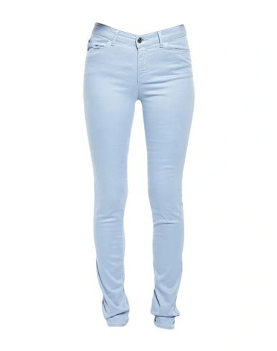 Shop Emporio Armani Woman Pants Sky Blue Size 25 Lyocell, Cotton, Elastane
