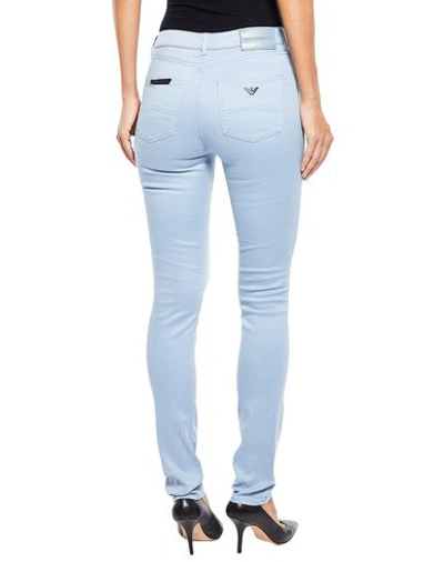 Shop Emporio Armani Woman Pants Sky Blue Size 25 Lyocell, Cotton, Elastane