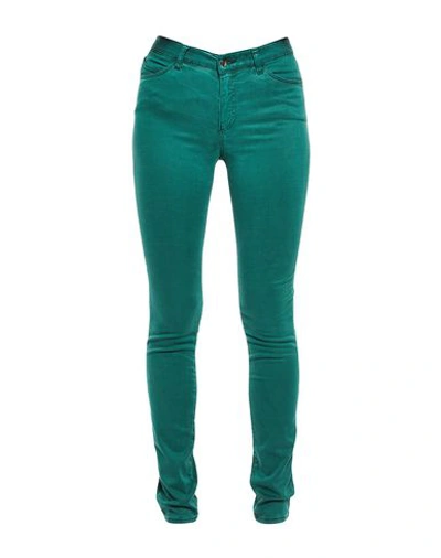Shop Emporio Armani Woman Pants Green Size 24 Lyocell, Cotton, Elastane