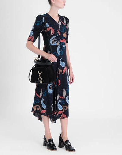 Shop See By Chloé Woman Midi Dress Black Size 2 Viscose