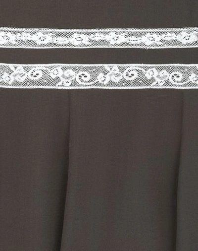 Shop Chloé Woman Midi Skirt Dark Brown Size 8 Silk, Cotton, Polyamide