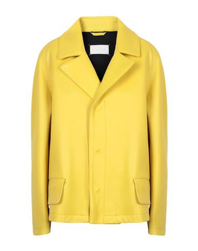 Shop Maison Margiela Coat In Yellow