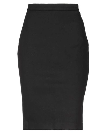Shop Manila Grace Woman Midi Skirt Black Size 4 Cotton, Elastane