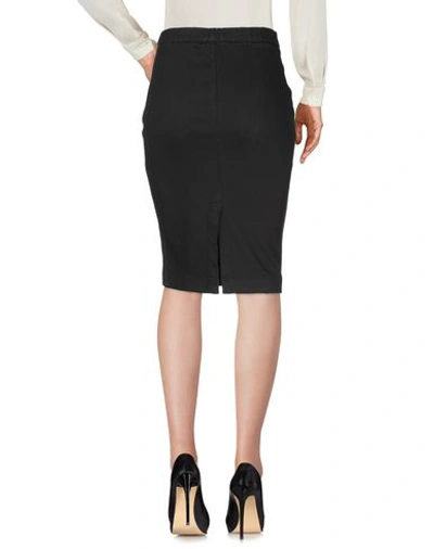 Shop Manila Grace Woman Midi Skirt Black Size 4 Cotton, Elastane