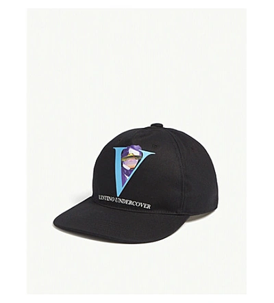 Shop Valentino X Undercover Graphic-print Baseball Cap In Black