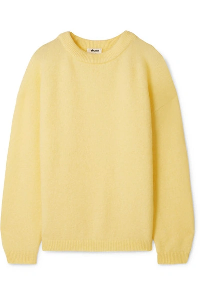 Shop Acne Studios Dramatic Knitted Sweater In Pastel Yellow