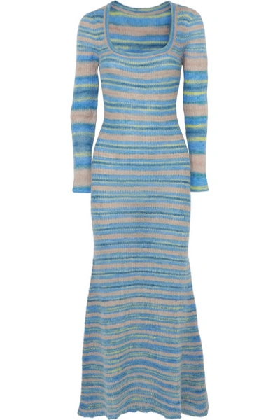 Shop Jacquemus Perou Striped Knitted Maxi Dress