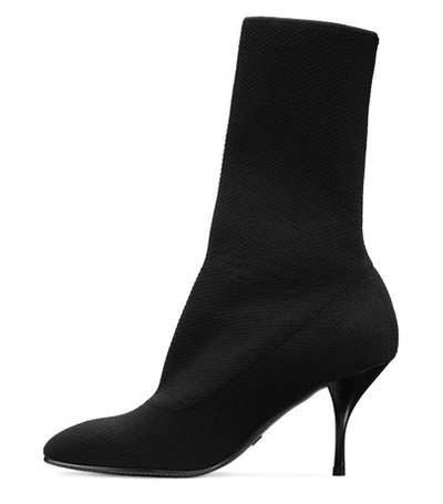 Shop Stuart Weitzman The Violetta 80 In Black Knit Sock