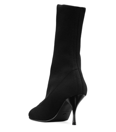 Shop Stuart Weitzman The Violetta 80 In Black Knit Sock