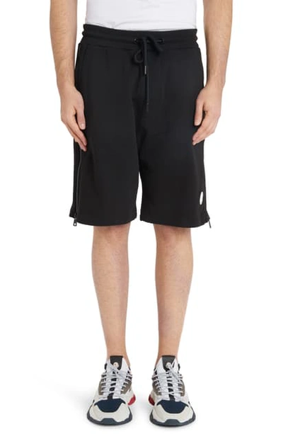 Shop Moncler Logo Shorts In Black