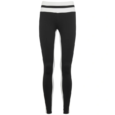 Shop Vaara Flo Monochrome Stretch-jersey Leggings In Black And White