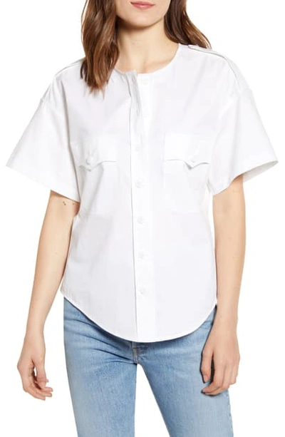 Shop Rebecca Minkoff Fallon Cotton Top In Bright White