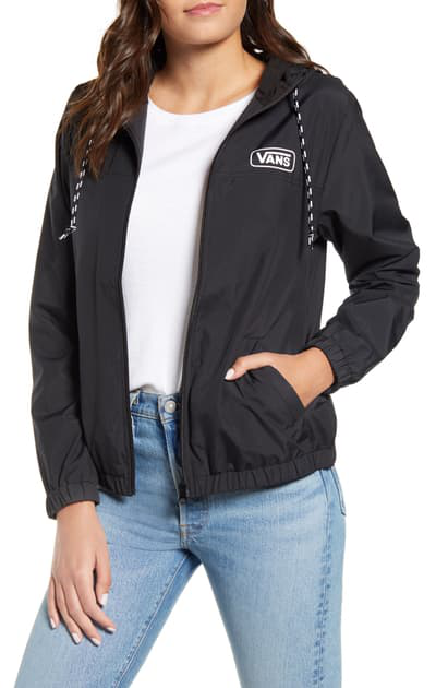 vans kastle black windbreaker jacket