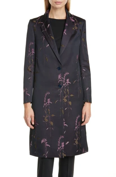 Shop Dries Van Noten Richy Stems Jacquard Jacket In Navy