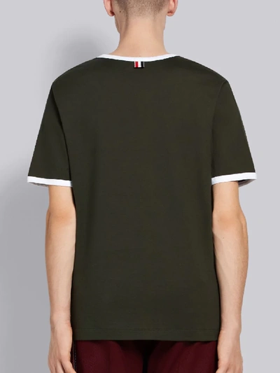 Shop Thom Browne Jersey T-shirt In Green